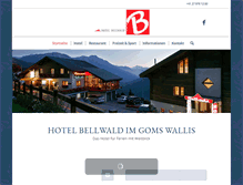 Tablet Screenshot of hotel-bellwald.ch